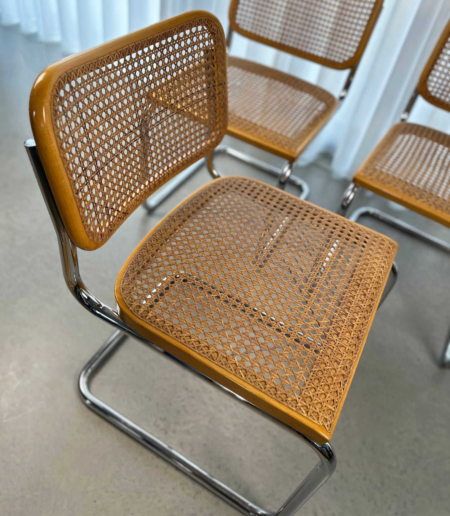 Set of 6 Cesca Chairs by Marcel Breuer for Gavina, 1960s
