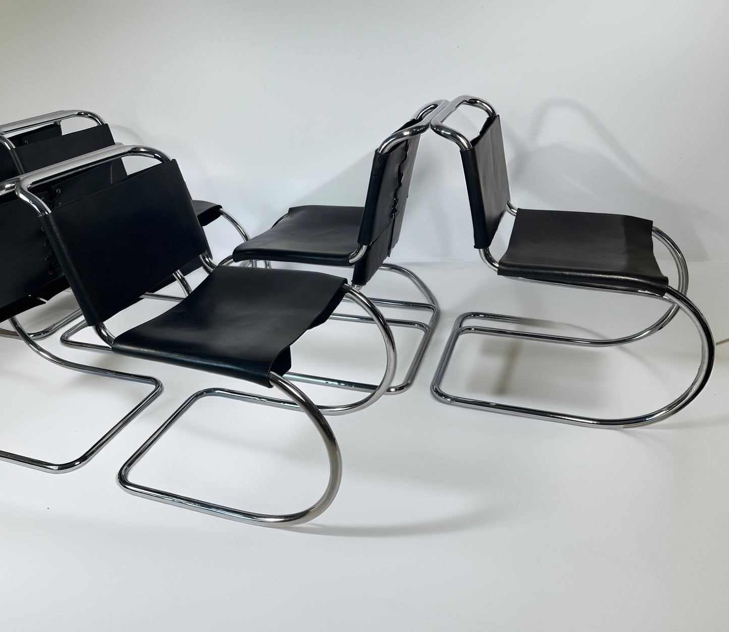 Set of 6 MR10 Dining Chairs — Ludwig Mies van der Rohe, attr. Knoll, c. 1970s