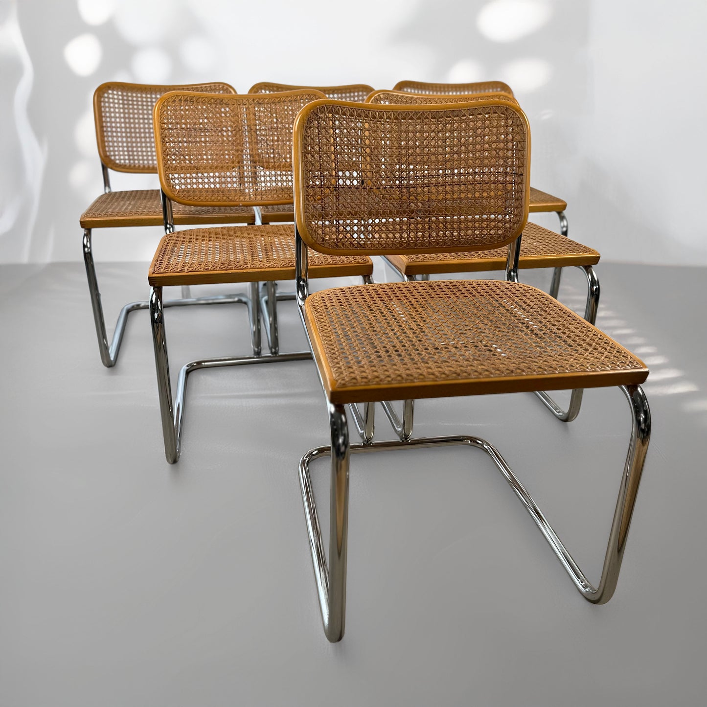 Set of 6 Cesca Chairs by Marcel Breuer for Gavina, 1960s