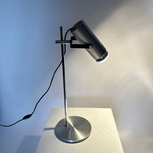 Vintage 1970s Aluminium & Chrome Desk Lamp