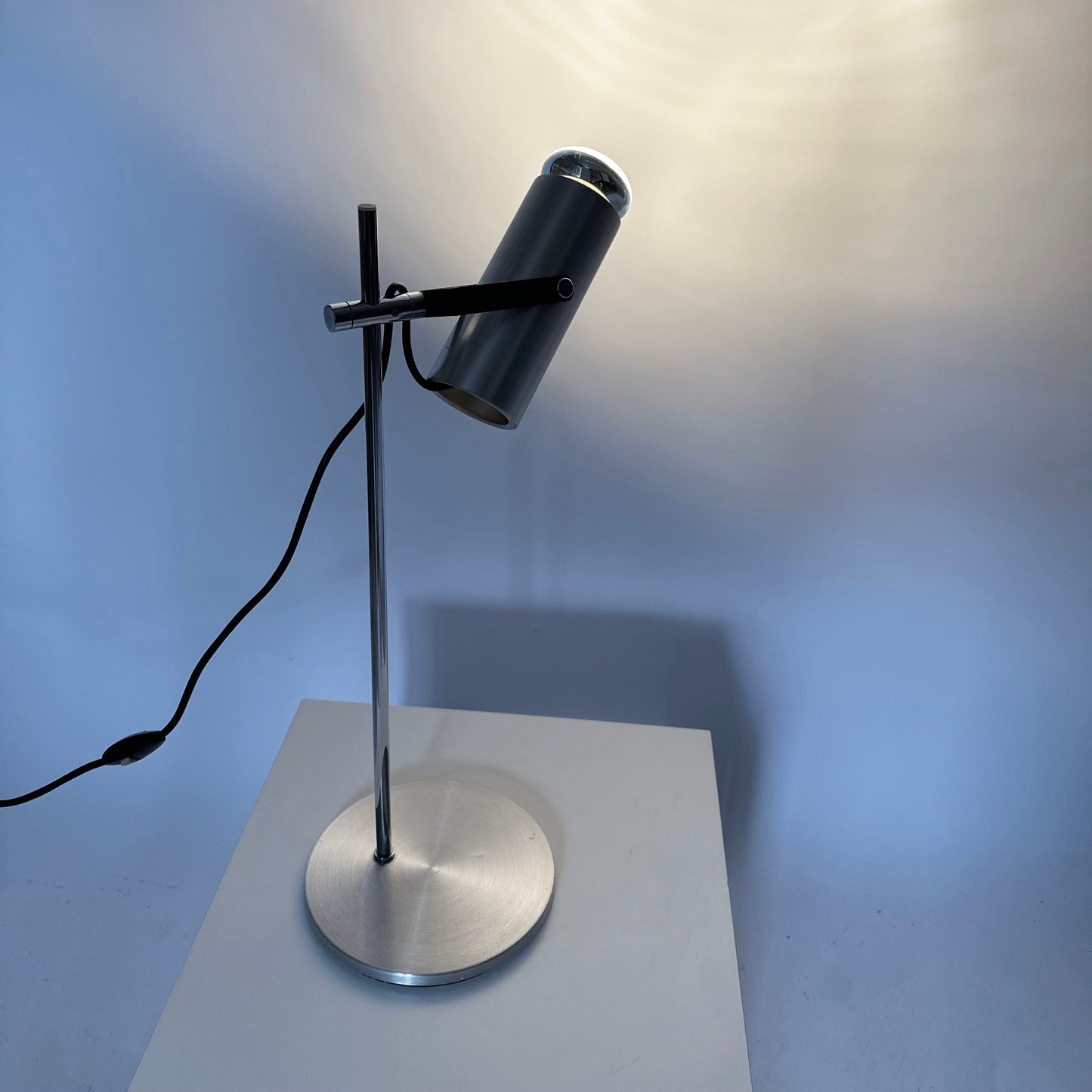 Vintage 1970s Aluminium & Chrome Desk Lamp