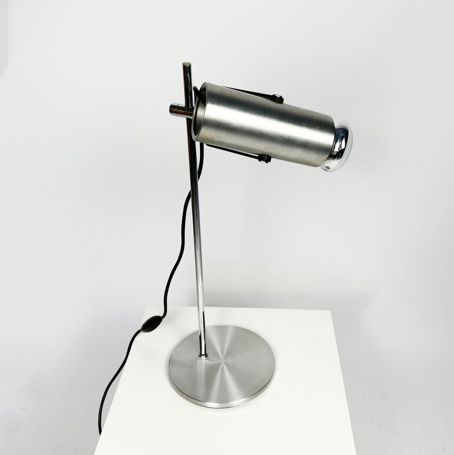 Vintage 1970s Aluminium & Chrome Desk Lamp