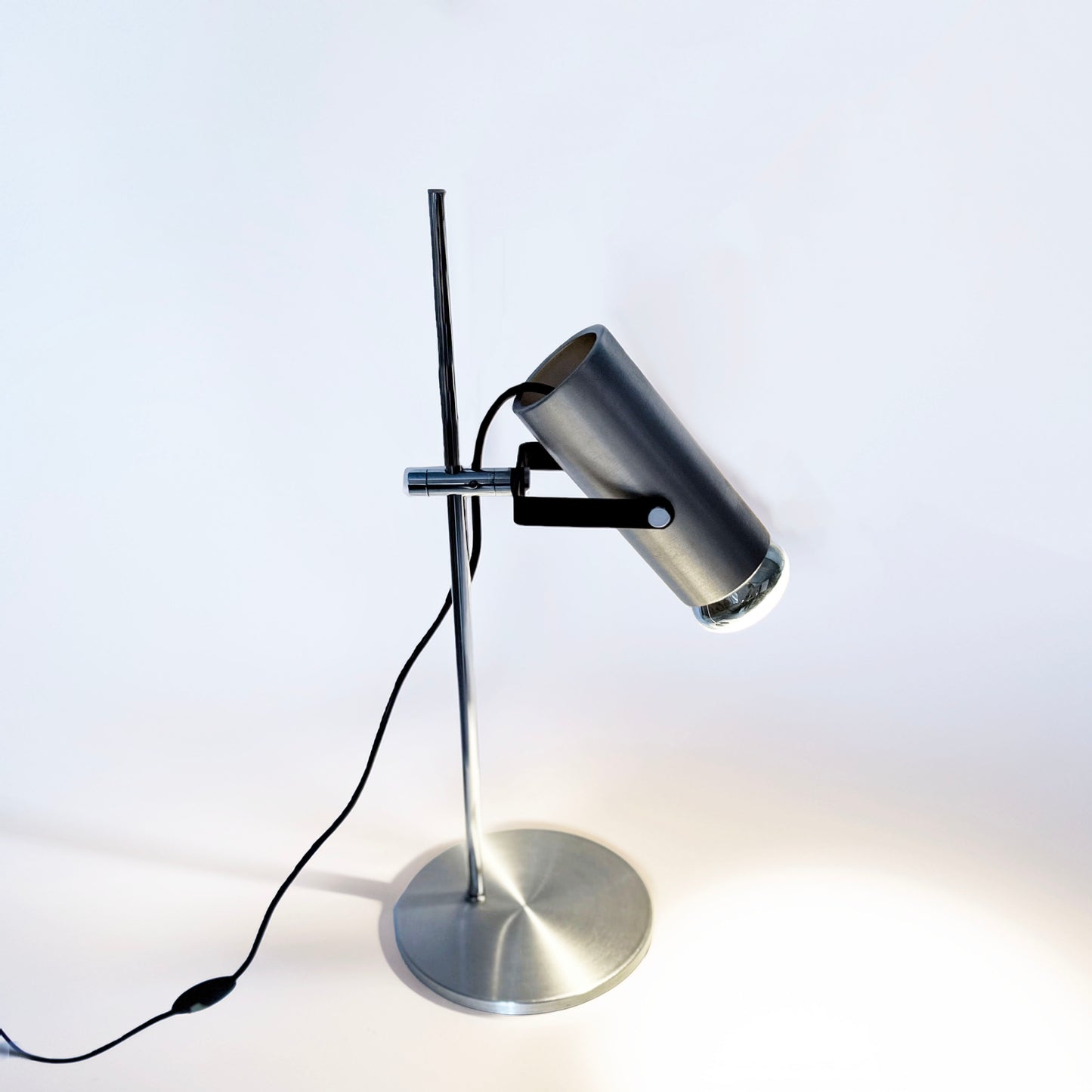 Vintage 1970s Aluminium & Chrome Desk Lamp