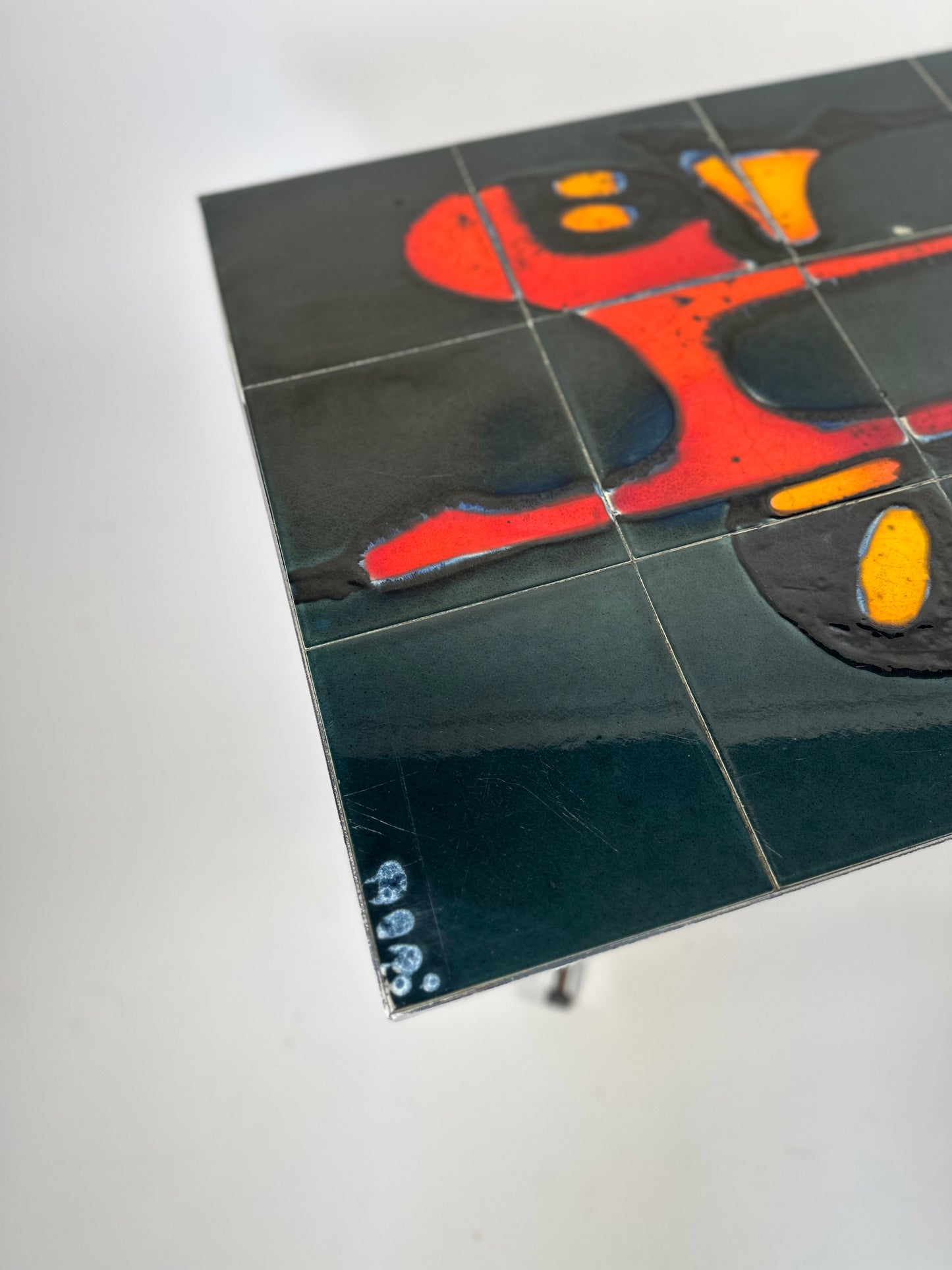 Mid-Century coffee table with ceramic top by Adri Belgique