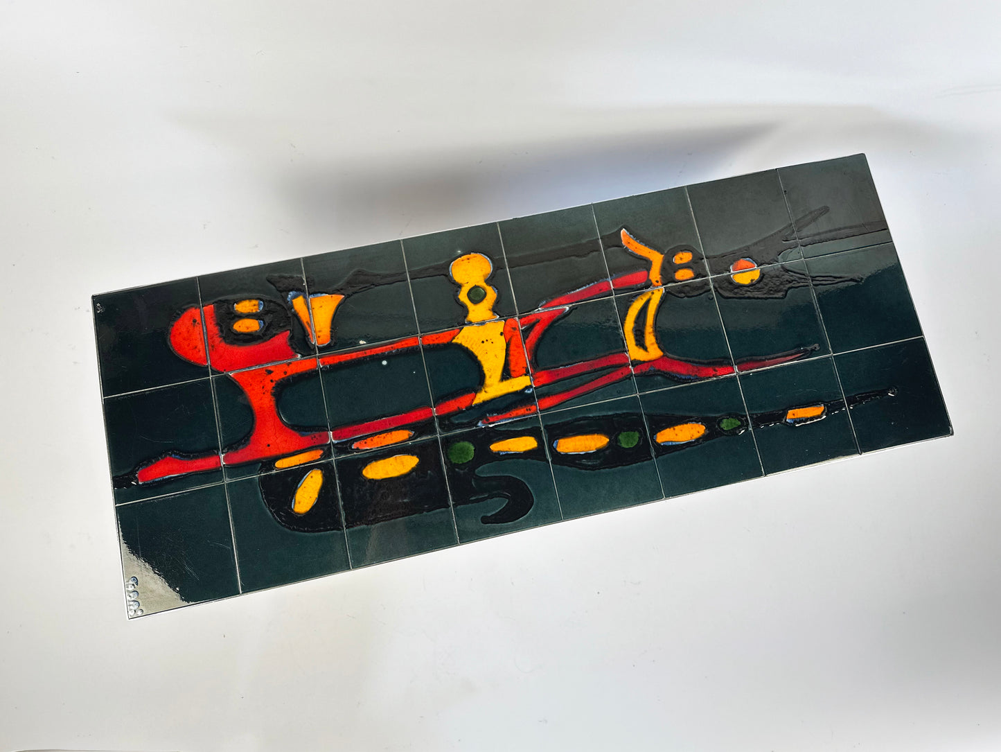 Mid-Century coffee table with ceramic top by Adri Belgique