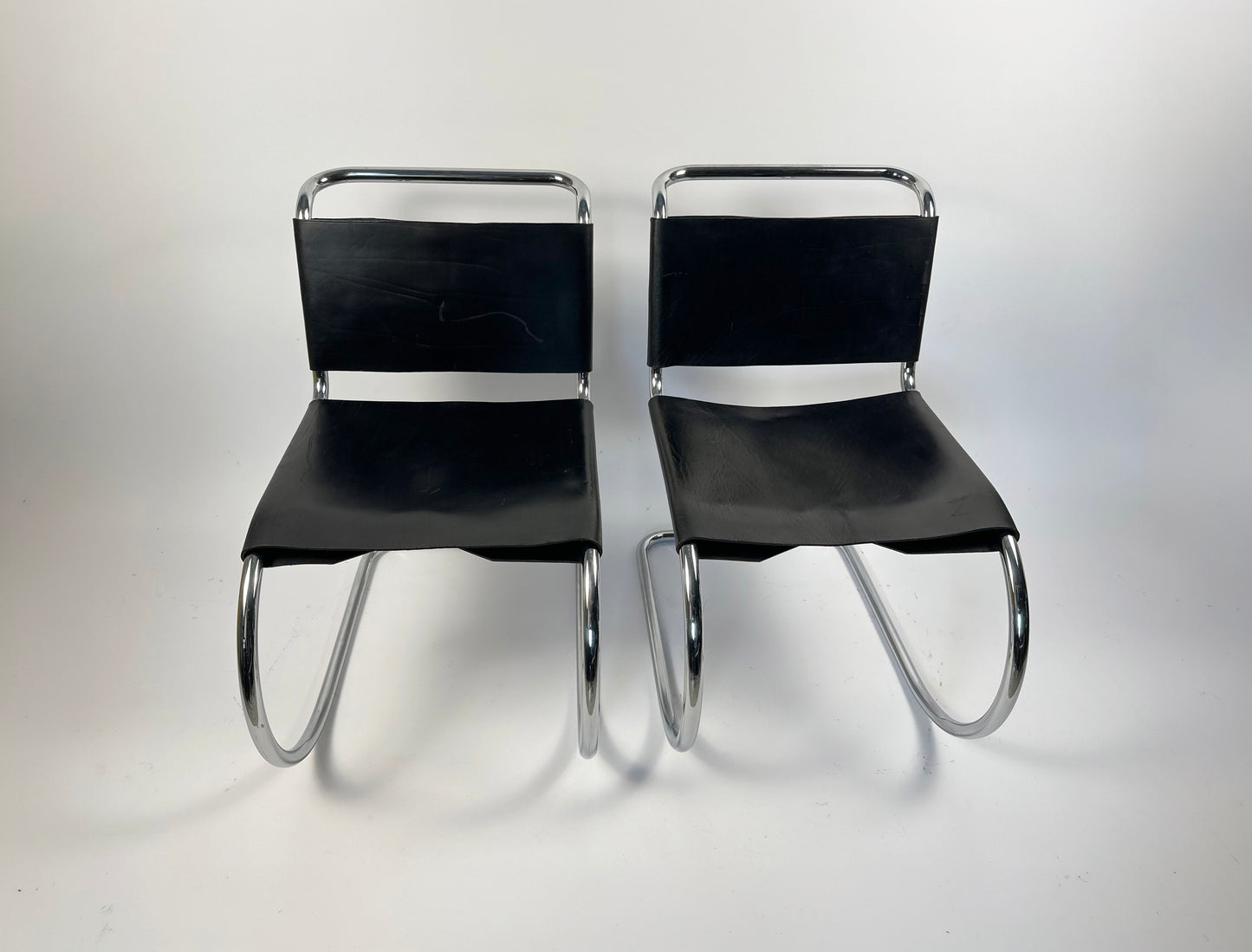Pair of MR10 Lounge Chairs — Ludwig Mies van der Rohe, attr. Knoll, c. 1970s