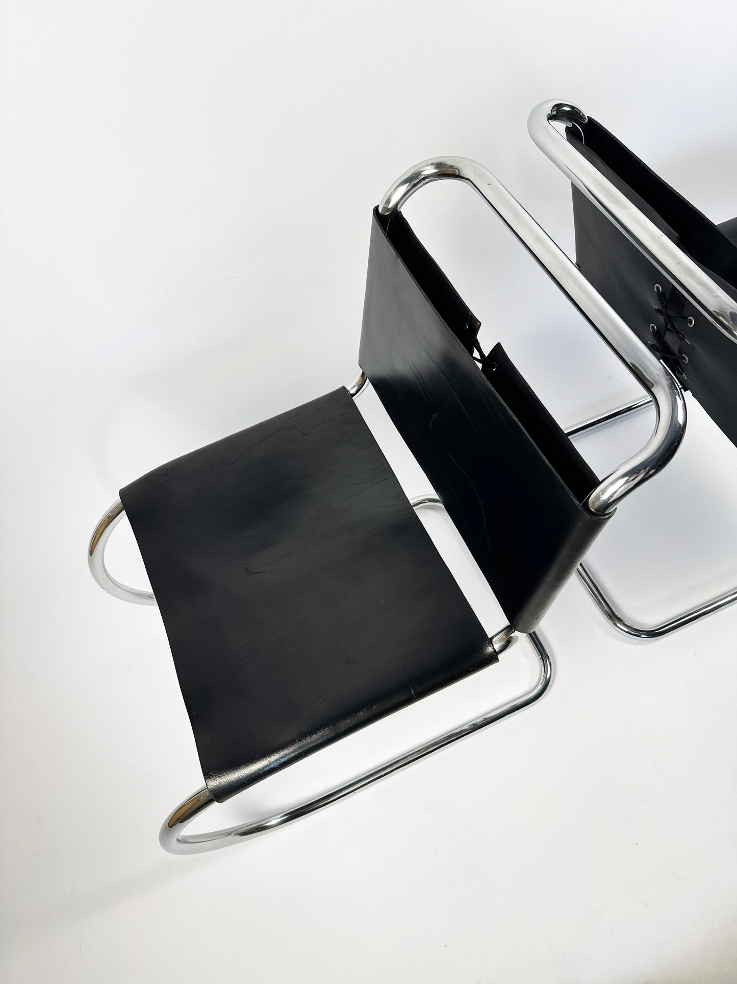 Pair of MR10 Lounge Chairs — Ludwig Mies van der Rohe, attr. Knoll, c. 1970s