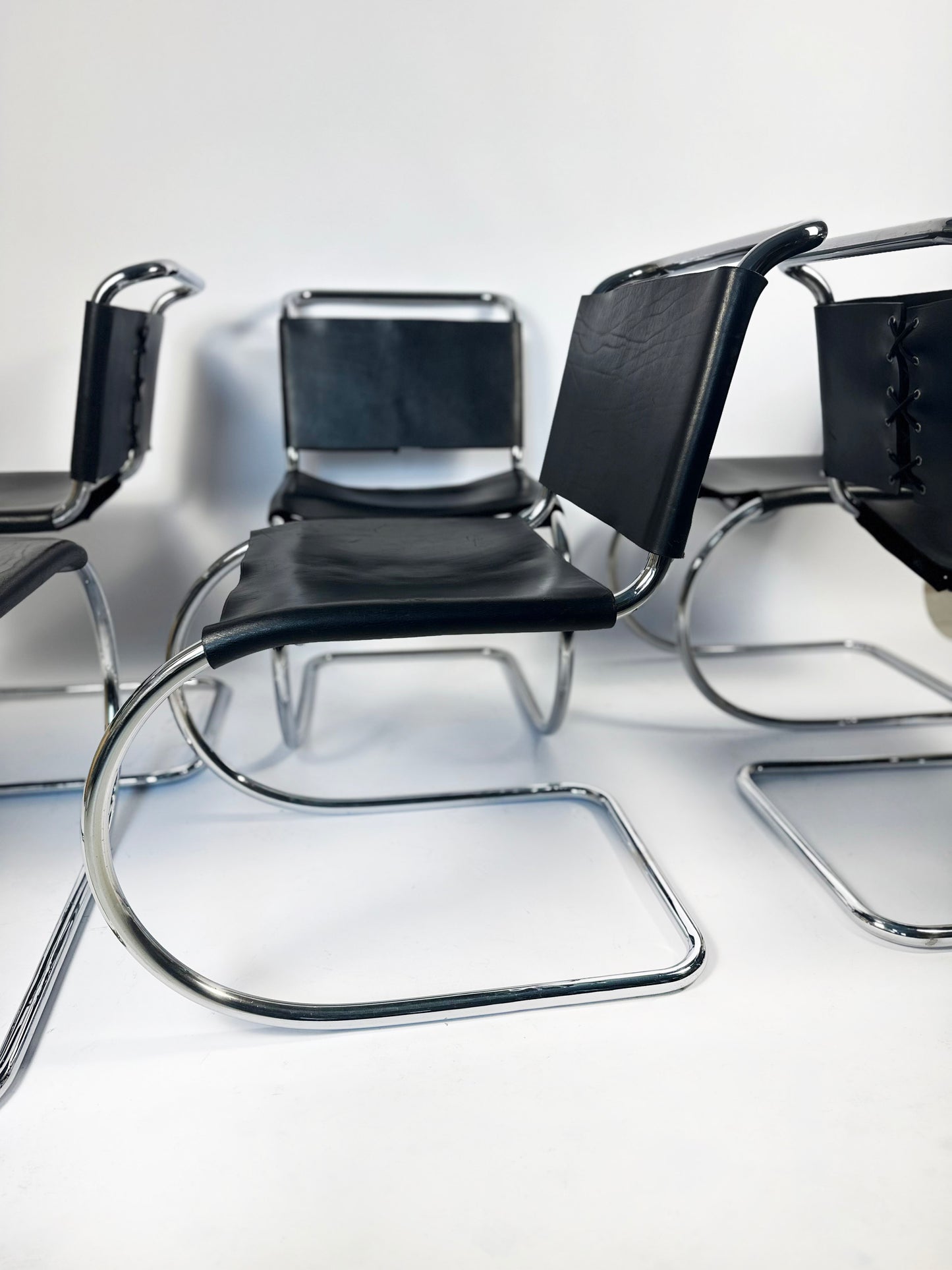 Set of 6 MR10 Dining Chairs — Ludwig Mies van der Rohe, attr. Knoll, c. 1970s