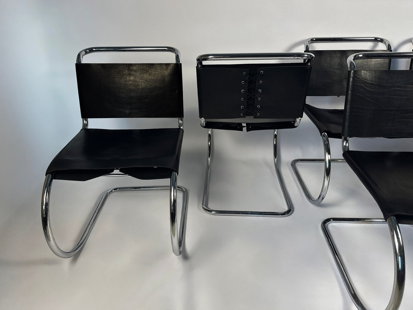 Set of 6 MR10 Dining Chairs — Ludwig Mies van der Rohe, attr. Knoll, c. 1970s