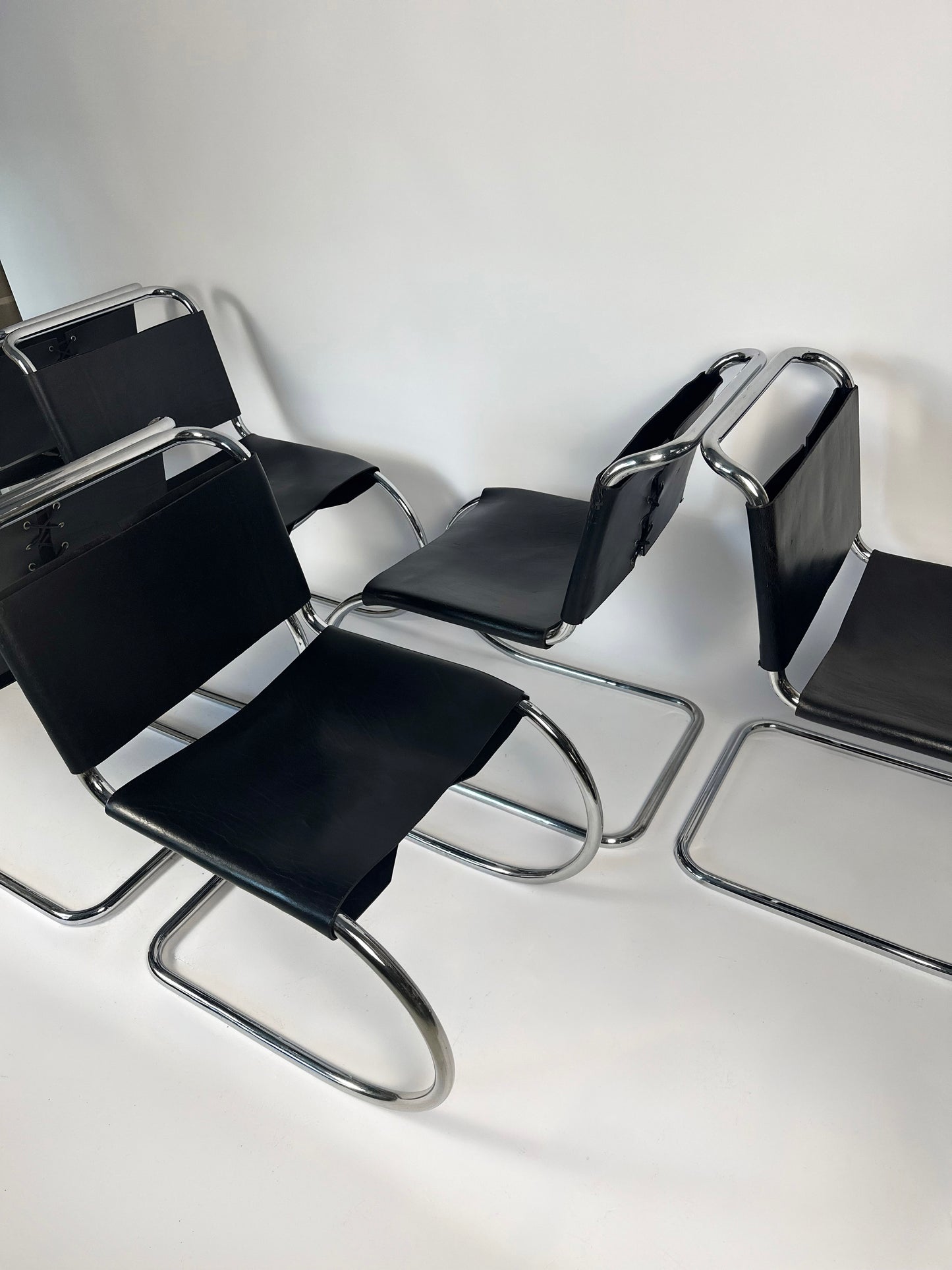 Set of 6 MR10 Dining Chairs — Ludwig Mies van der Rohe, attr. Knoll, c. 1970s