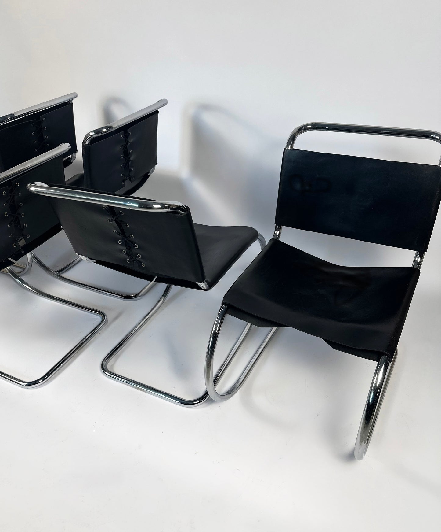 Set of 6 MR10 Dining Chairs — Ludwig Mies van der Rohe, attr. Knoll, c. 1970s