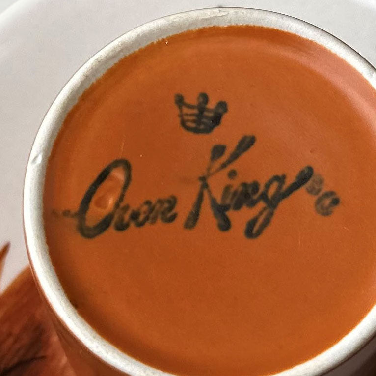 Vintage Hand-Painted Italian Espresso Set by Oven King