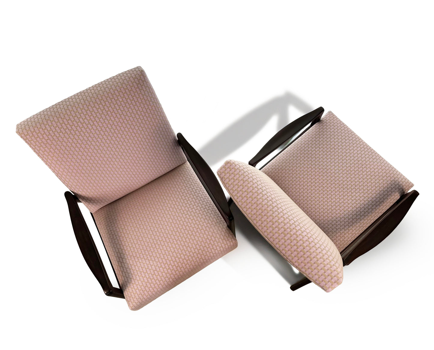 Set of 2 mid-century lounge chairs