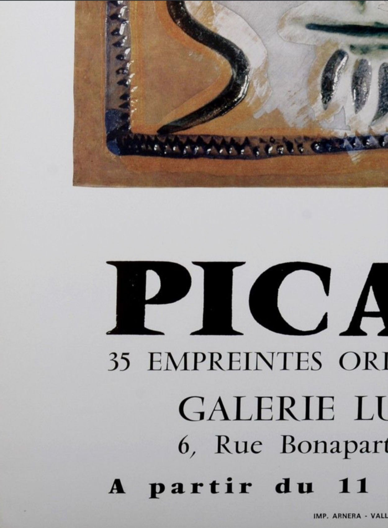 Original Poster Picasso Exhibition Galerie Lucie Weill, 1970