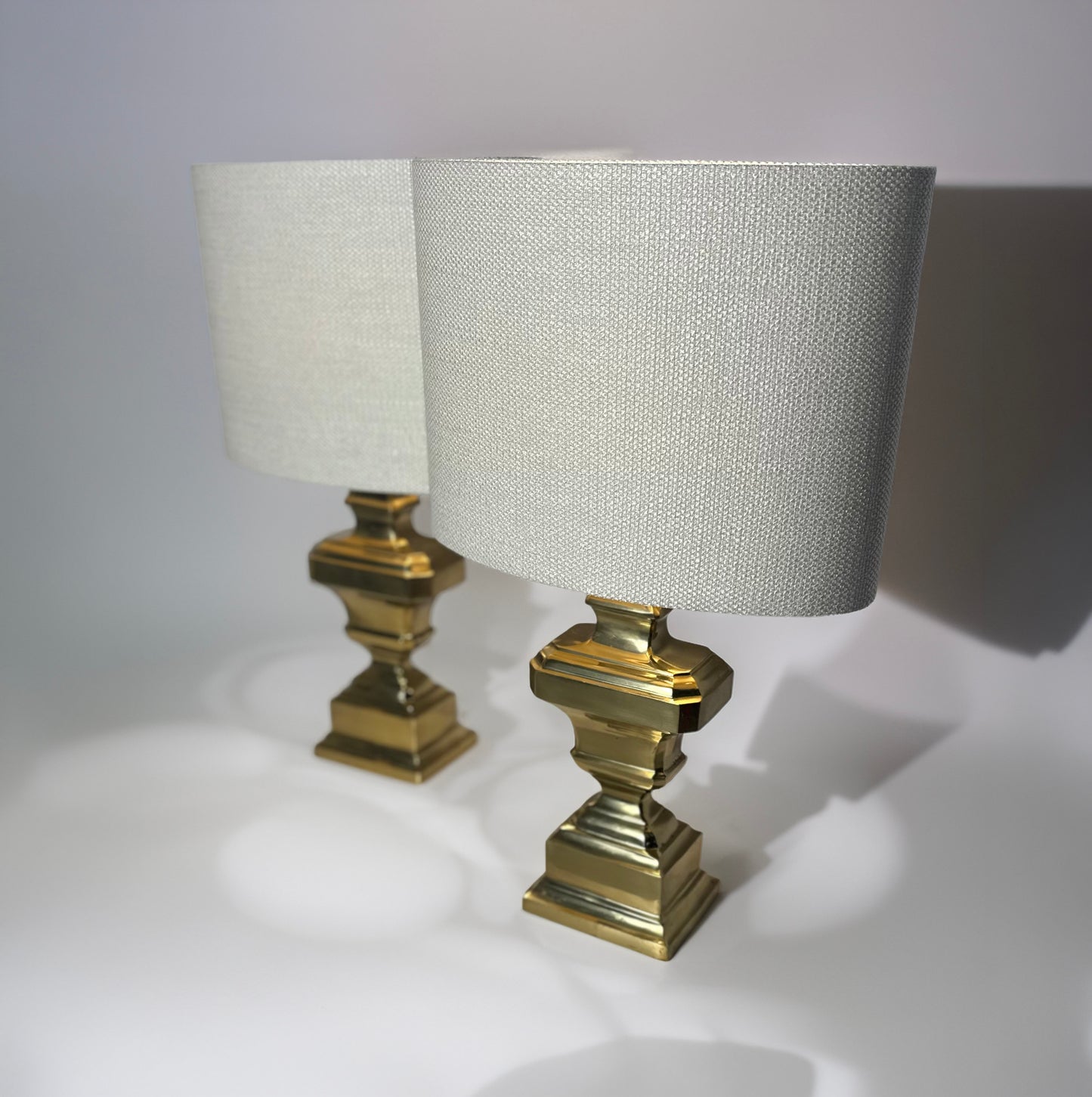 Set of 2 brass 1950s Italian table lamps