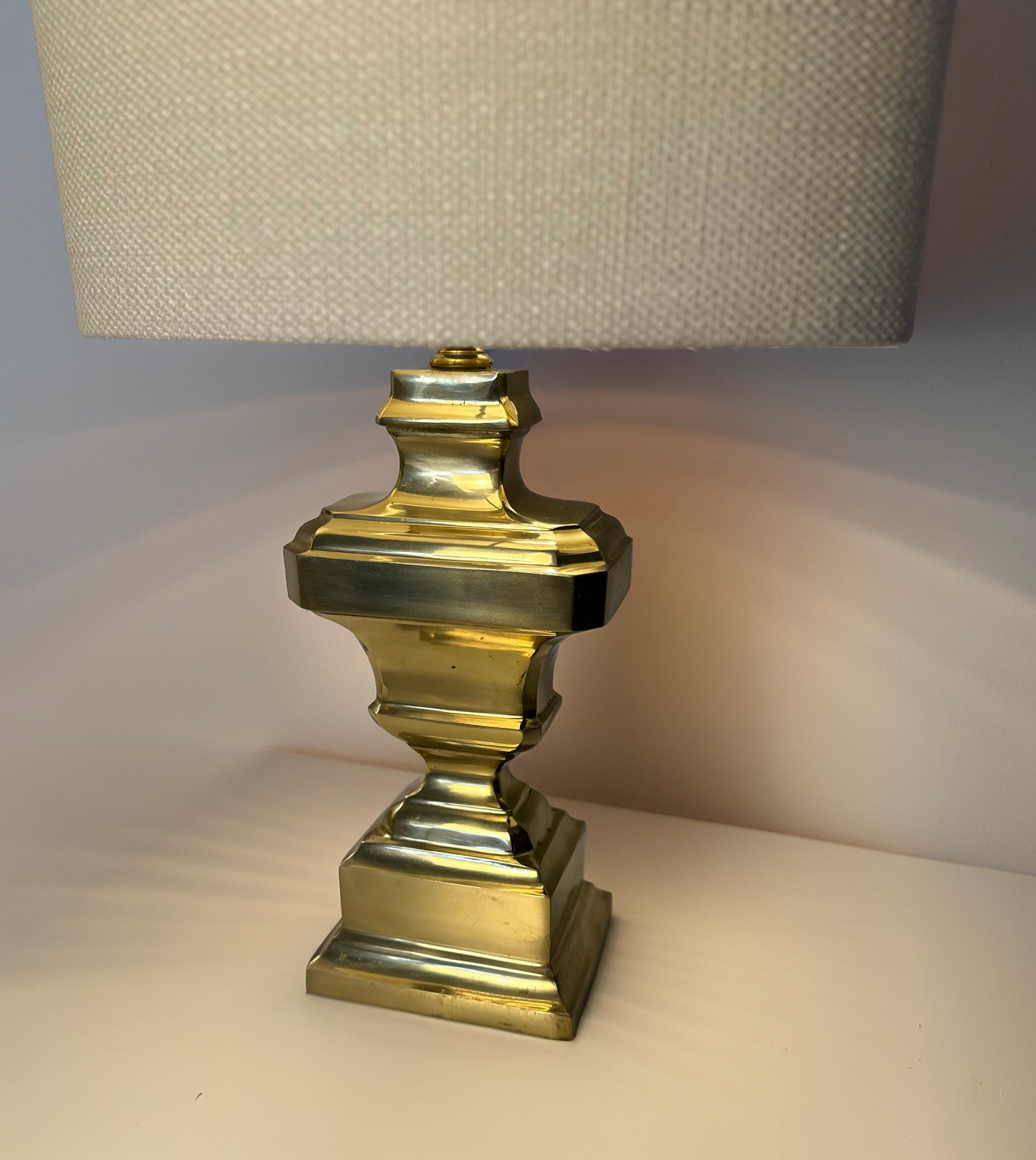 Set of 2 brass 1950s Italian table lamps