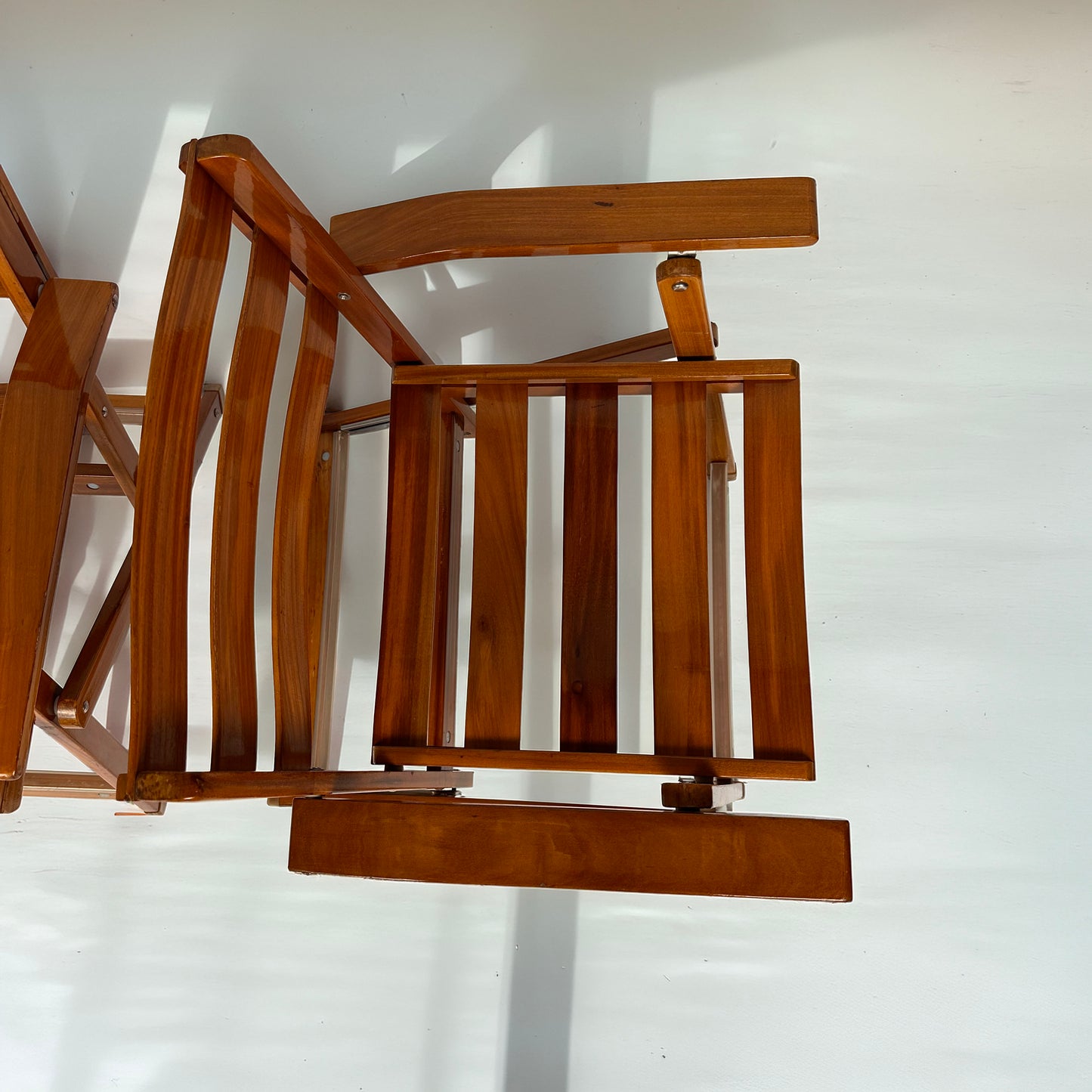 Pair of vintage 1970s deck chairs by Reguitti