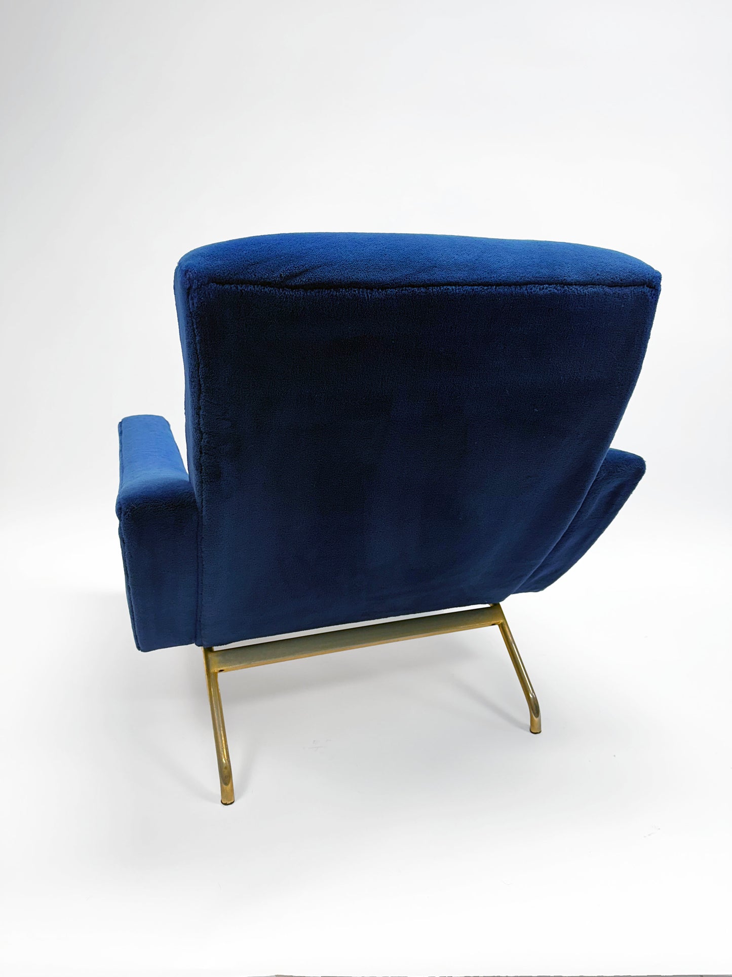 Pair of Royal Blue Galion Lounge Chairs by Steiner (1950s)