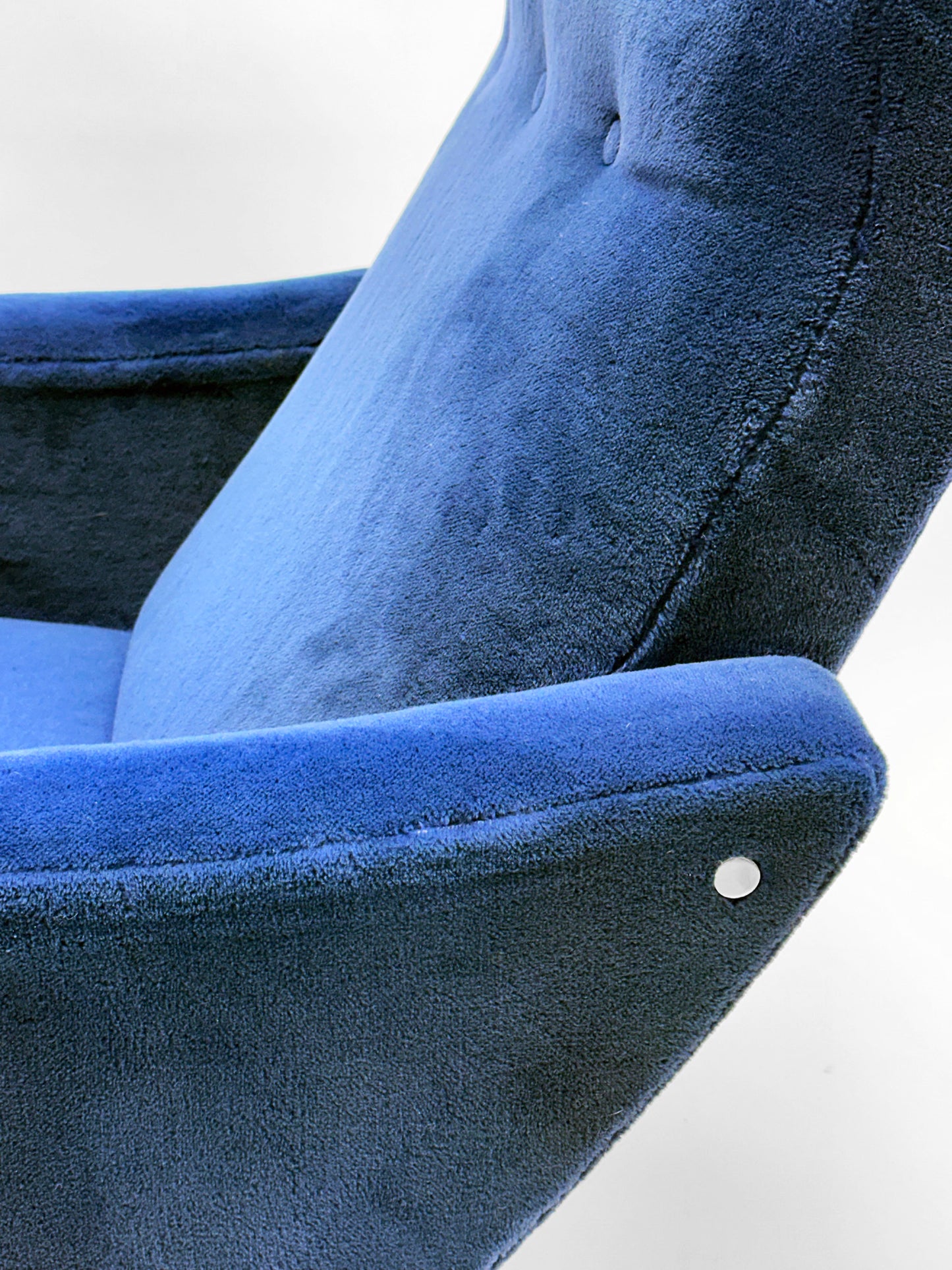 Pair of Royal Blue Galion Lounge Chairs by Steiner (1950s)
