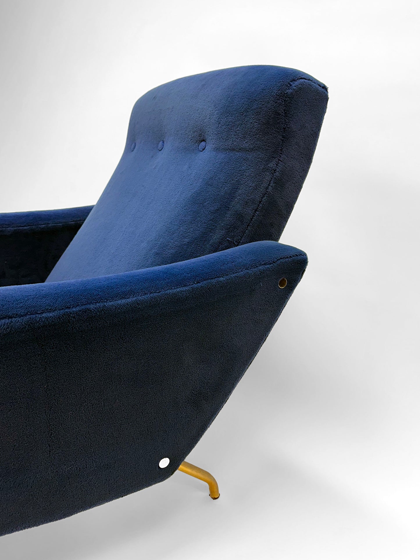 Pair of Royal Blue Galion Lounge Chairs by Steiner (1950s)