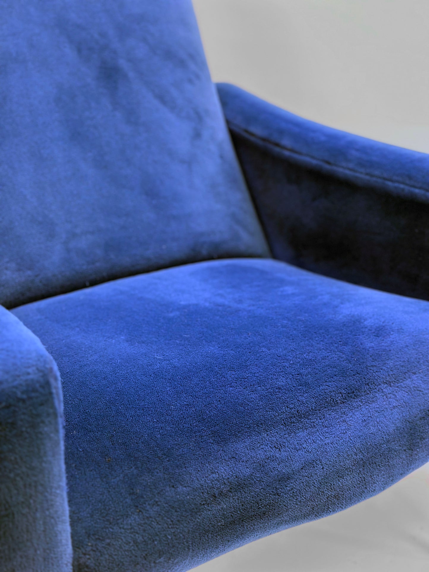 Pair of Royal Blue Galion Lounge Chairs by Steiner (1950s)