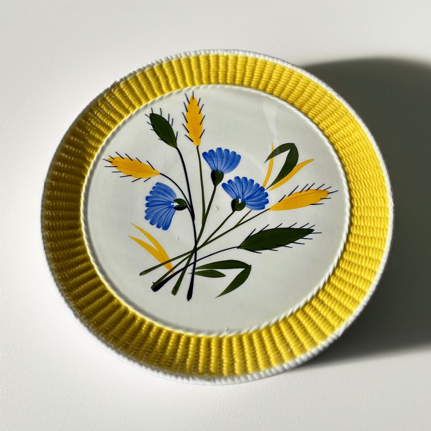 Porcelain Cake Plate In Gien Pottery 'Val D'Or'