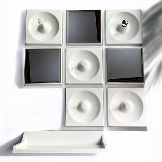 9-piece ‘Quadro’ Wall Wardrobe Set by Schönbuch